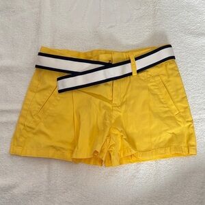Ralph Lauren Yellow High Waist Shorts with Belt